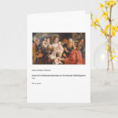 父親の日のカードを支えるイエス子供 カード (黄色い花)