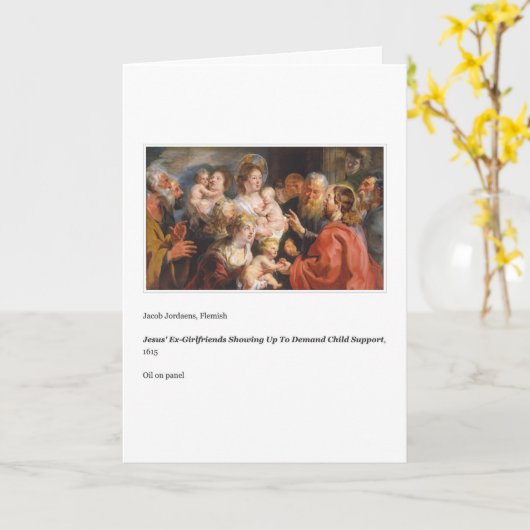 父親の日のカードを支えるイエス子供 カード (黄色い花)