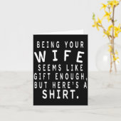 父親の日の夫への妻からの皮肉なプレゼントメッセージ カード (黄色い花)