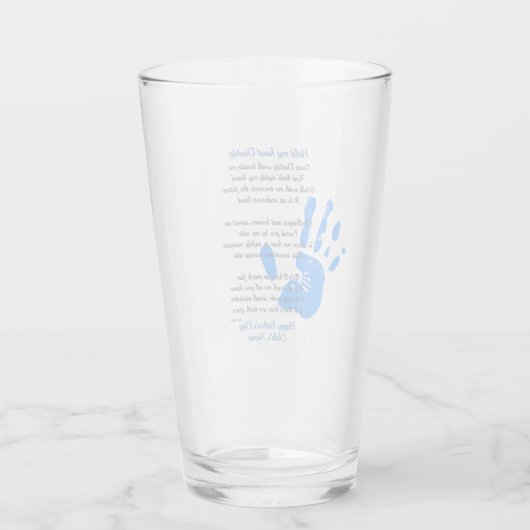 父親の日の詩の贈り物Toddlerから名前 タンブラーグラス (裏面)