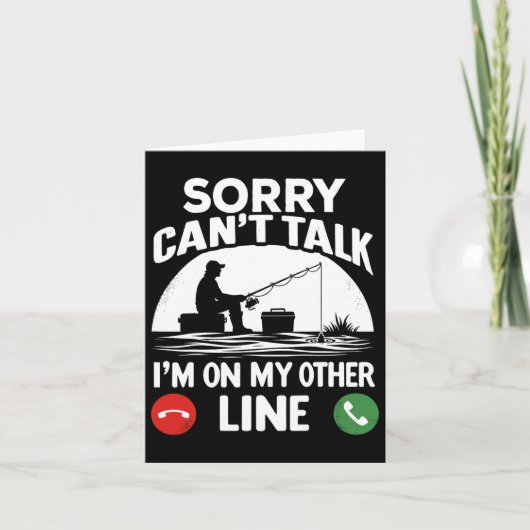 父親の日の釣り好きなパパへのプレゼント 面白いフィッシャーマン カード (正面)