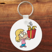 父親の日ギフトキーチェーンを持つ女の子 キーホルダー (裏面)