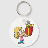 父親の日ギフトキーチェーンを持つ女の子 キーホルダー (裏面)