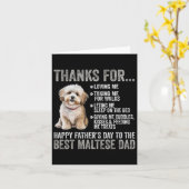 父親の日ザ最高のマルチーズパパ-マルチーズ犬 カード (黄色い花)