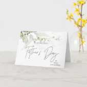 父親の日，妻から新しい父に贈り物 カード (黄色い花)