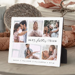父親の最高の家族の写真コラージュへの贈り物 フォトプラーク<br><div class="desc">私たちの"Father Ever" 5写真コラージュのプラークで、あなたの素晴らしい父親を見せスタイリッシュて、彼が愛し最高のているカスタムことを示しなさい。このデザインは最高の黒いタイポグラフィのデザインとカスタマイズご自分の特別な家族の写真の5つで「父のエバー」を備えている。父素晴らしの日、誕生日、記念日などへの贈り物！</div>