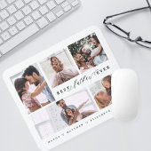 父親の最高の家族の写真コラージュへの贈り物 マウスパッド