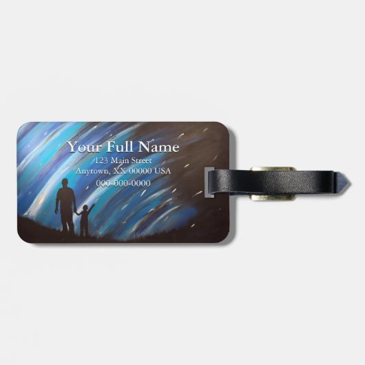 父親の疑問に思カスタマイズ可能なラゲッジタグ ラゲッジタグ (裏面横)