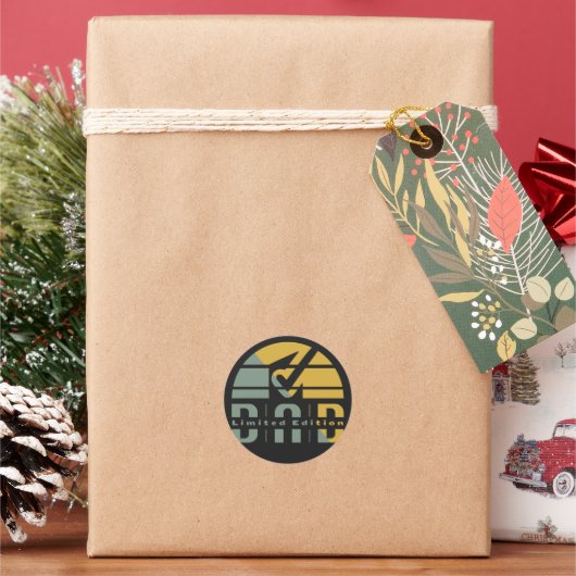 父親は無条件の愛である:パパ版 ラウンドシール (クリスマス)