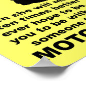 父親アドバイスモトクロスダートバイクサインおもしろいサイン ポスター (角)