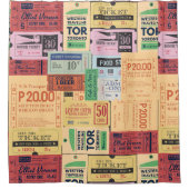 父親クールのギフト古いヴィンテージチェンマチケット シャワーカーテン (正面)