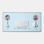 父親パーソナライズされたの庭の子供からの写真ギフト デスクマット (キーボード&マウス)