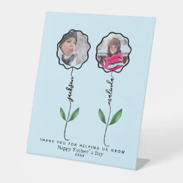 父親パーソナライズされたの庭の子供からの写真ギフト 台座サイン