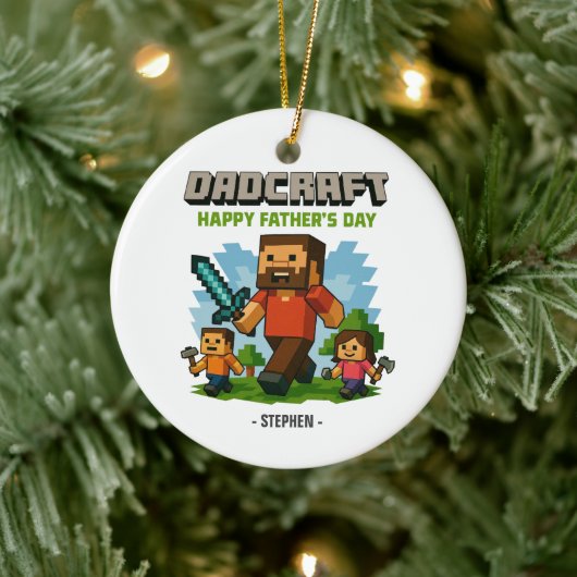 父親モードがアクティブ化 – Happy Father's Day セラミックオーナメント (ツリー)
