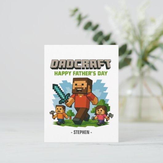 父親モードがアクティブ化 – Happy Father's Day ポストカード (スタンド正面)