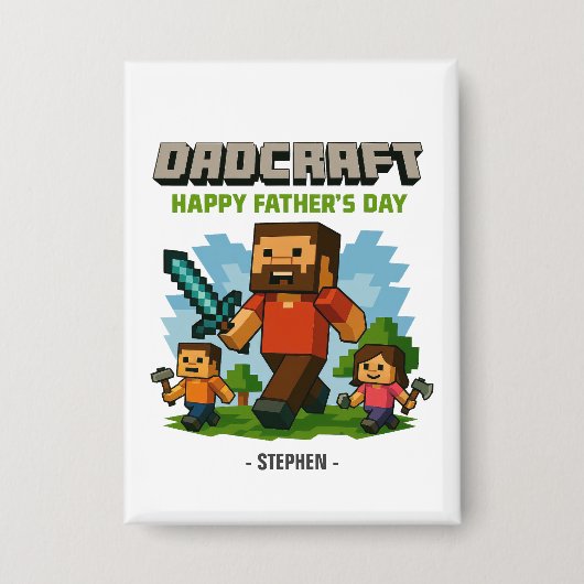父親モードがアクティブ化 – Happy Father's Day 缶バッジ (正面)