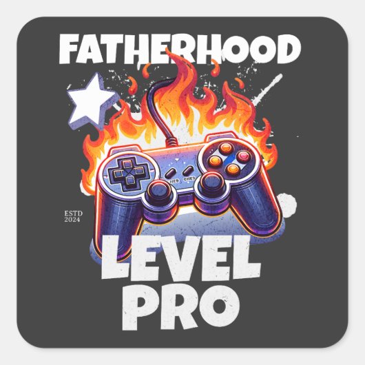 父親レベルのプロのゲーム スクエアシール (正面)