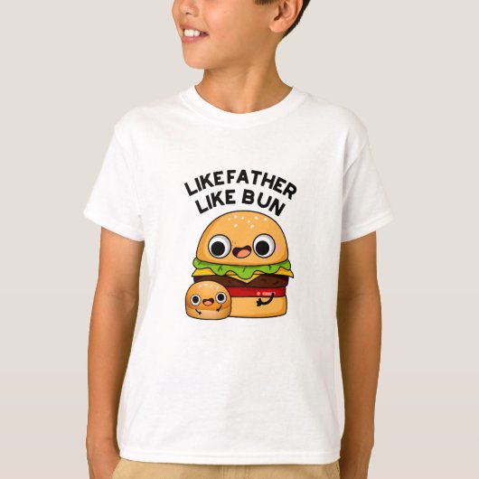 父親似のパン 笑える食べ物のダジャレ Tシャツ (正面)