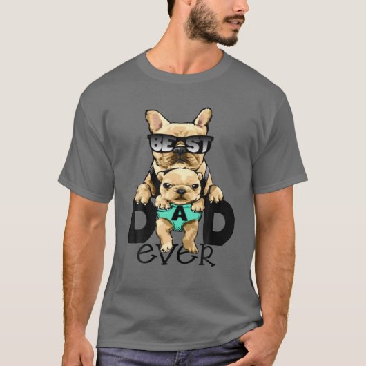 父親最高の向け犬のパパ最高の Tシャツ (正面)