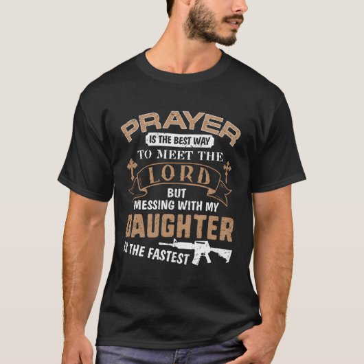 父誇りを持った父もし娘を混乱させる Tシャツ (正面)