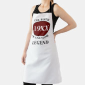 父誕生日伝説任意の年名レッドブラック エプロン (インサイチュ)