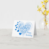 父誕生日感動的国際的ハート カード (黄色い花)