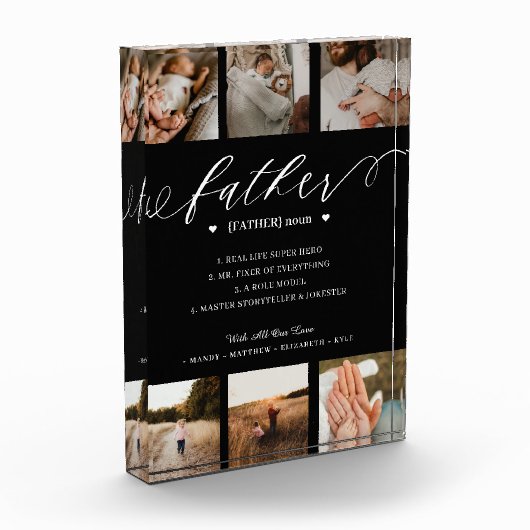 父辞書の定義フォトコラージュブラック フォトブロック (左)