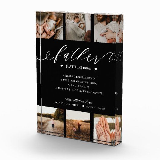 父辞書の定義フォトコラージュブラック フォトブロック (右)