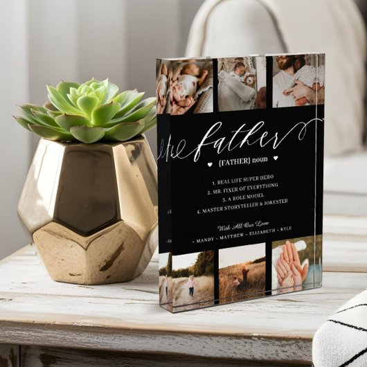 父辞書の定義フォトコラージュブラック フォトブロック