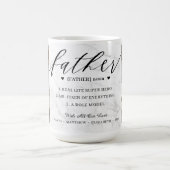 父辞書の定義フォトコラージュ大理石 コーヒーマグカップ (中央)