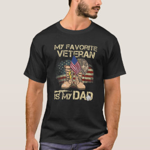 父退役軍人デイ私のお気に入りの退役軍人は私のパパ Tシャツ