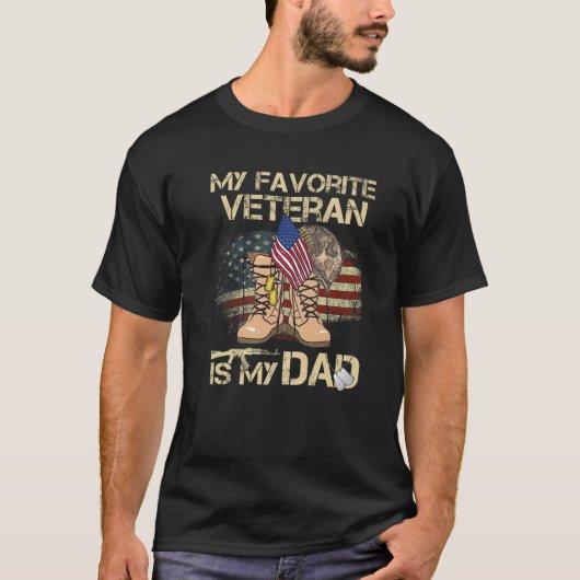 父退役軍人デイ私のお気に入りの退役軍人は私のパパ Tシャツ (正面)