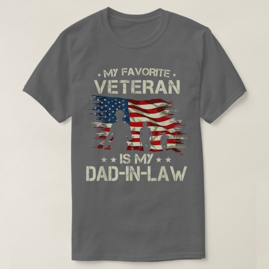 父退役軍人デイ私のお気に入りの退役軍人は私のパパ Tシャツ (デザイン正面)