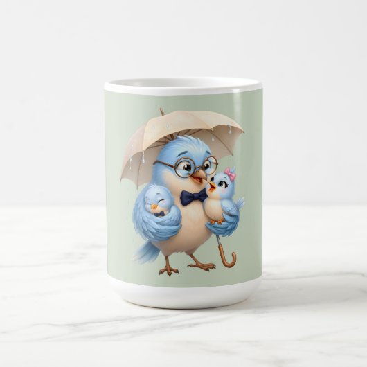 父鳥 コーヒーマグ 家族 コーヒーマグカップ (中央)