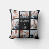 父黒写真コラージュベビー子 クッション (正面)