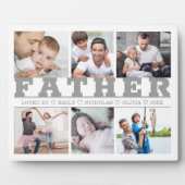 父6フォトコラージグレイカスタム文字8x10プラク フォトプラーク (正面)