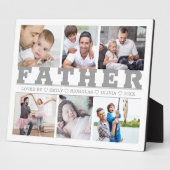 父6フォトコラージグレイカスタム文字8x10プラク フォトプラーク (側面)