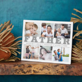 父6フォトコラージグレイカスタム文字8x10プラク フォトプラーク (側面)