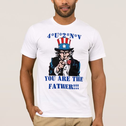 父!です!! 、4*U*2*N*V Tシャツ (正面)