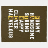 父 フリースブランケット (正面(横))