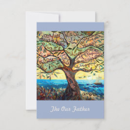 父(主の祈りの言葉) 3.5x5インチ祈りの言葉カード