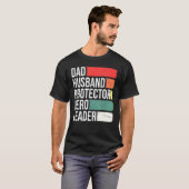 父 夫 守護者 ヒーロー リーダー 父の日 Tシャツ (正面フル)