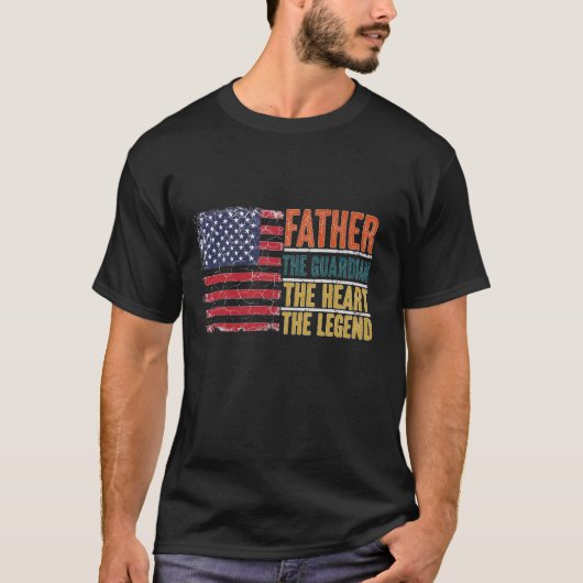 父 守護者 心臓 伝説 Tシャツ (正面)