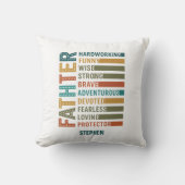 父 – 強さ、愛、献身の賛辞 クッション (正面)