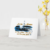 父、息子および神霊カードの洗礼 カード (黄色い花)