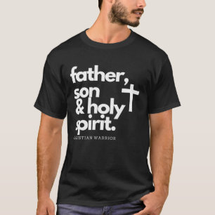 父,息子と聖霊 – 戦士イエス・クロスT- Tシャツ