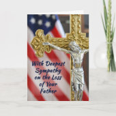 父，悔やみや弔慰宗教キリスト教軍隊 カード (正面)