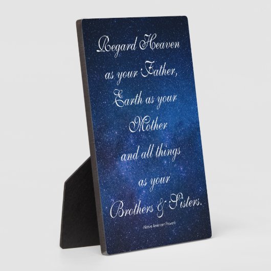 父、母、兄弟の諺 フォトプラーク (側面)