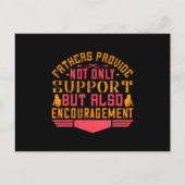 父 – 父は勇気付けられる ポストカード (正面)