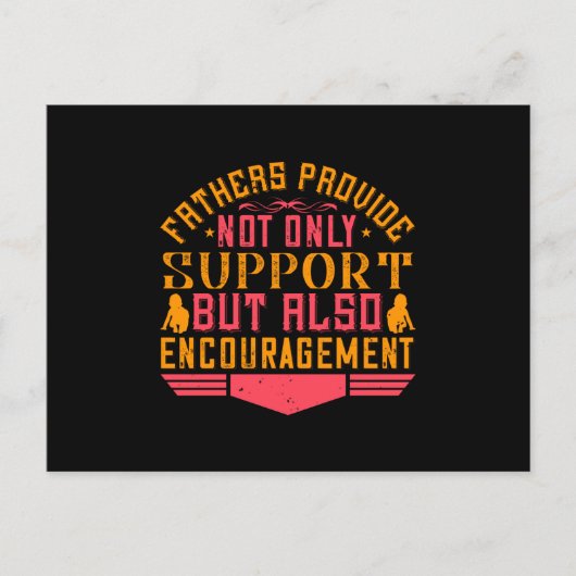 父 – 父は勇気付けられる ポストカード (正面)